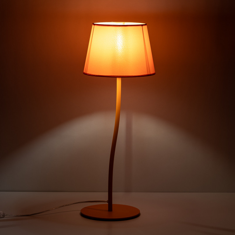 Lampa stołowa na szafkę nocną Nicola pomarańczowa TK Lighting