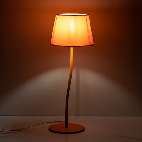Lampa stołowa na szafkę nocną Nicola pomarańczowa TK Lighting
