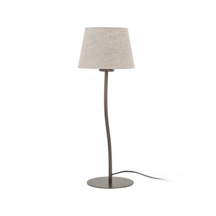 Lampa stołowa na szafkę nocną Nicola len / brąz TK Lighting