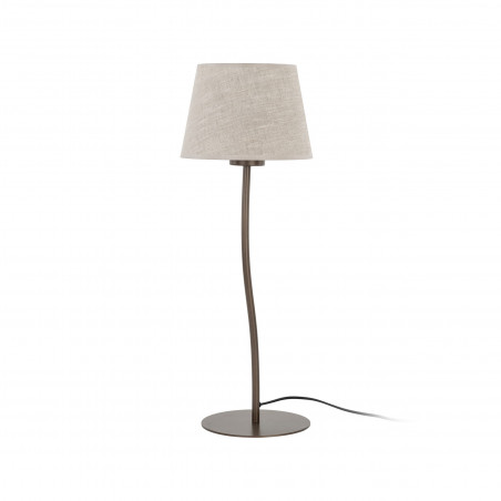 Lampa stołowa na szafkę nocną Nicola len / brąz TK Lighting