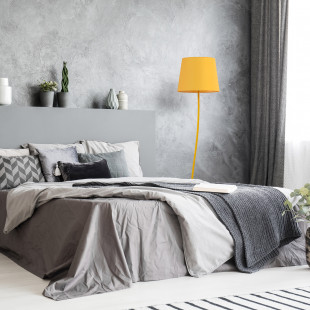 Lampa podłogowa z abażurem Nicola 150cm żółta TK Lighting