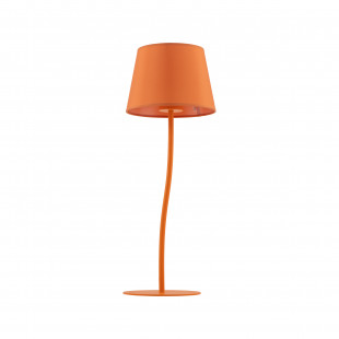 Lampa stołowa na szafkę nocną Nicola pomarańczowa TK Lighting
