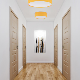 Plafon okrągły z abażurem Nicola 38cm żółty TK Lighting
