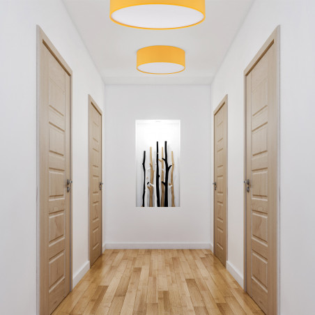 Plafon okrągły z abażurem Nicola 38cm żółty TK Lighting