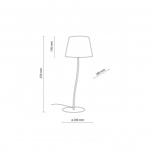 Lampa stołowa na szafkę nocną Nicola pomarańczowa TK Lighting