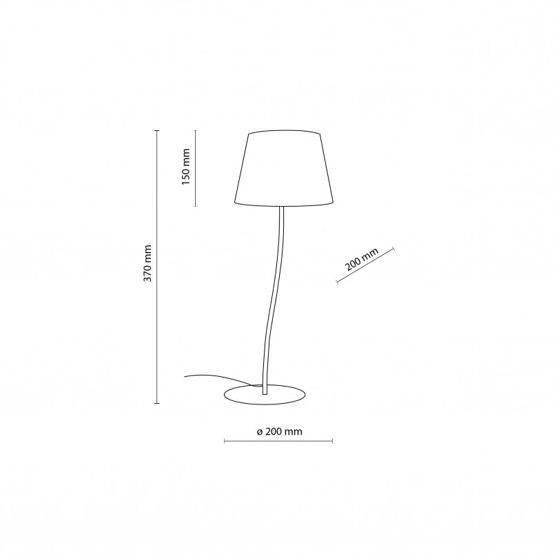 Lampa stołowa na szafkę nocną Nicola pomarańczowa TK Lighting