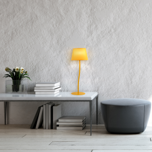 Lampa stołowa na szafkę nocną Nicola żółta TK Lighting