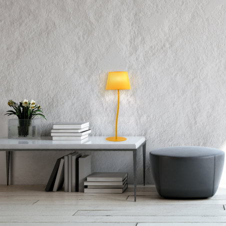 Lampa stołowa na szafkę nocną Nicola żółta TK Lighting