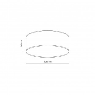 Plafon okrągły z abażurem Nicola 38cm pomarańczowy TK Lighting
