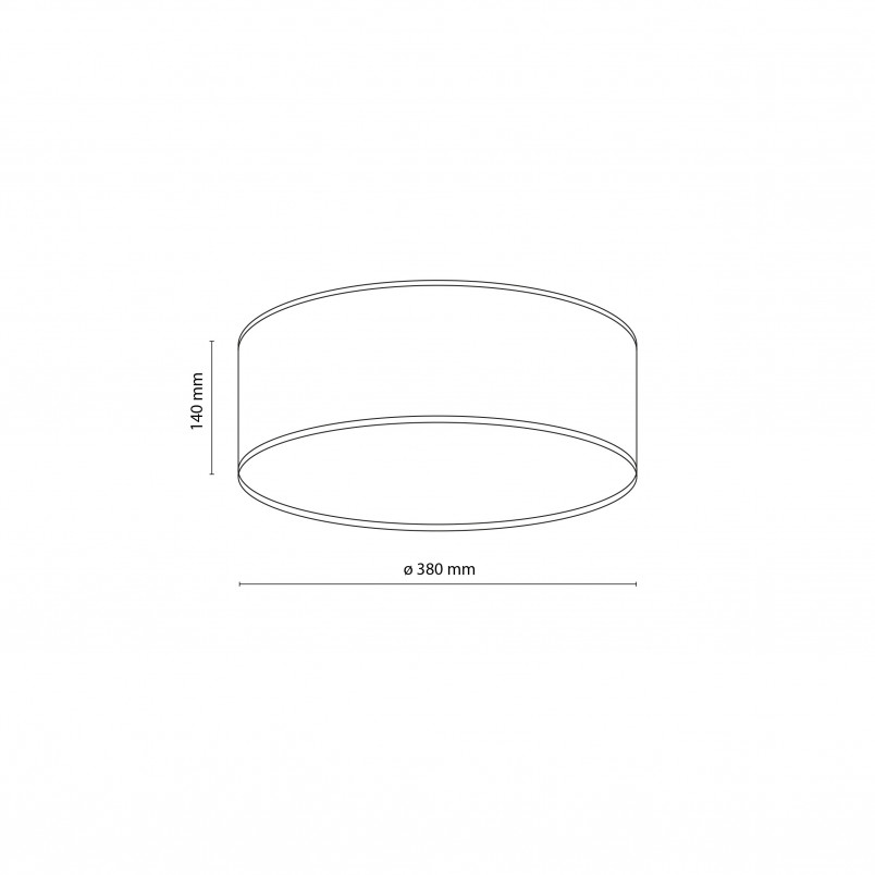 Plafon okrągły z abażurem Nicola 38cm pomarańczowy TK Lighting