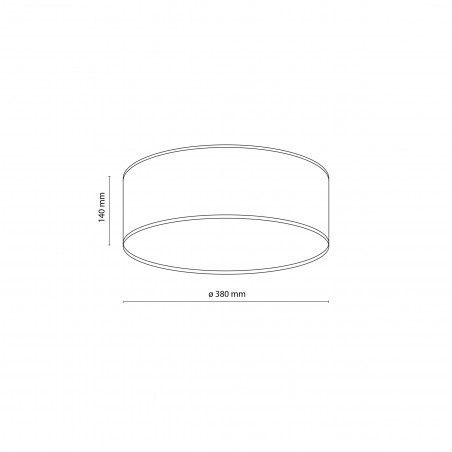 Plafon okrągły z abażurem Nicola 38cm pomarańczowy TK Lighting
