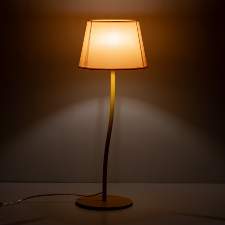 Lampa stołowa na szafkę nocną Nicola żółta TK Lighting