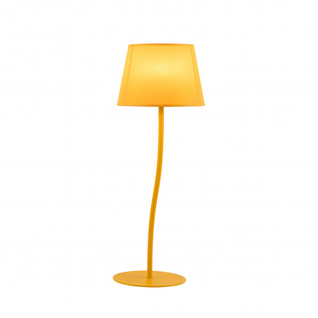 Lampa stołowa na szafkę nocną Nicola żółta TK Lighting
