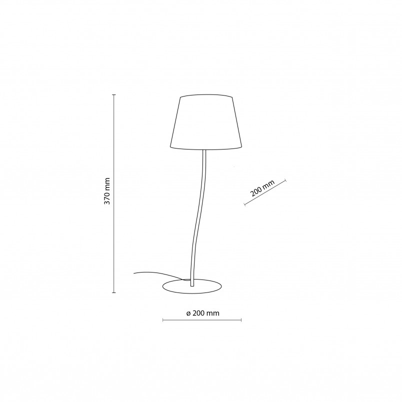 Lampa stołowa na szafkę nocną Nicola żółta TK Lighting