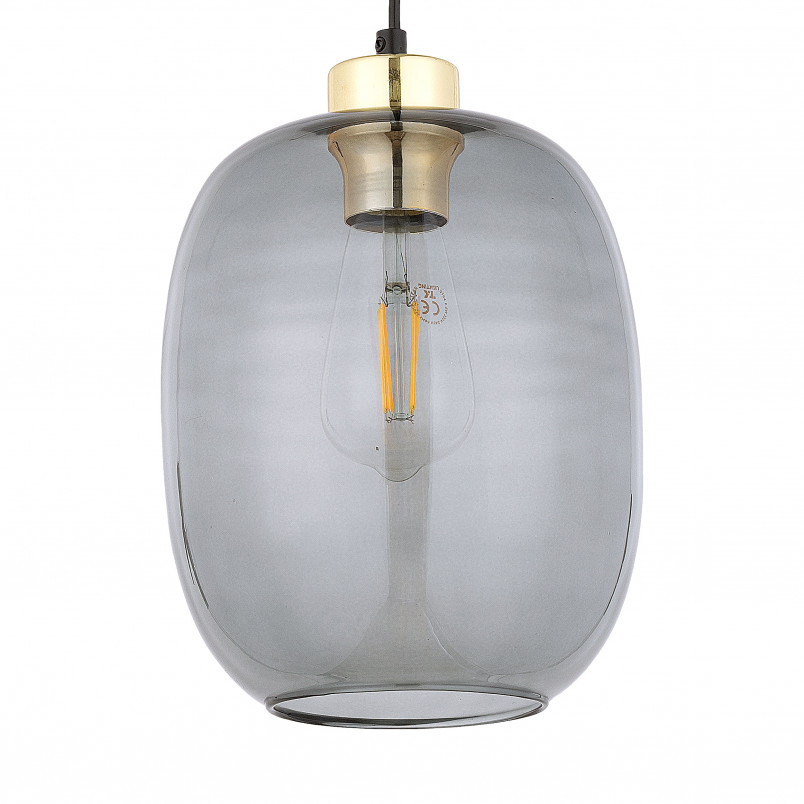 Lampa wisząca szklana loft Omega 20cm grafitowa TK Lighting