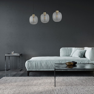 Lampa wisząca szklana na listwie Omega III 84cm grafitowa TK Lighting