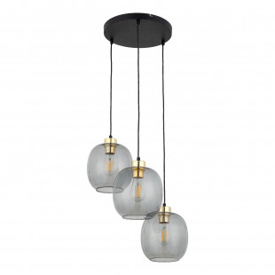 Lampa wisząca szklana potrójna Omega 52cm grafitowa TK Lighting