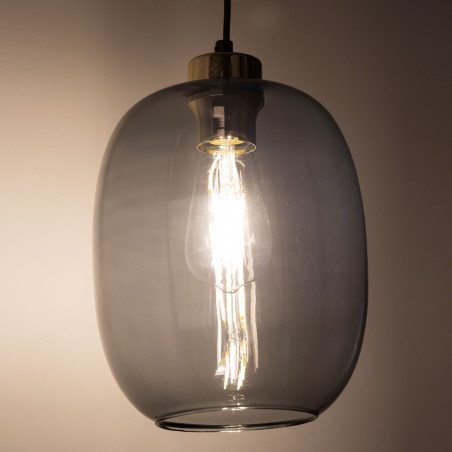 Lampa wisząca szklana loft Omega 20cm grafitowa TK Lighting