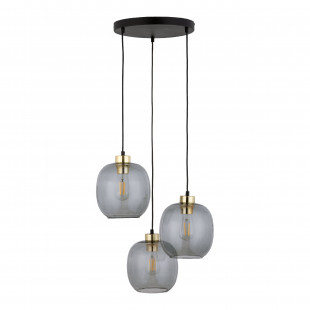 Lampa wisząca szklana potrójna Omega 52cm grafitowa TK Lighting