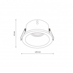 Lampa podtynkowa spot do łazienki Opti IP65 8,5cm czarna TK Lighting