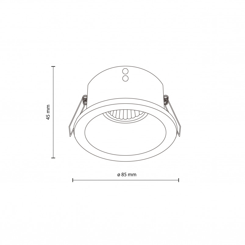 Lampa podtynkowa spot do łazienki Opti IP65 8,5cm czarna TK Lighting
