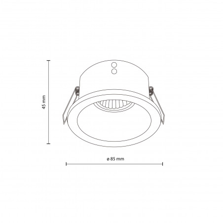 Lampa podtynkowa spot do łazienki Opti IP65 8,5cm czarna TK Lighting