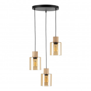 Lampa wisząca szklana Orson III 36cm bursztynowa TK Lighting