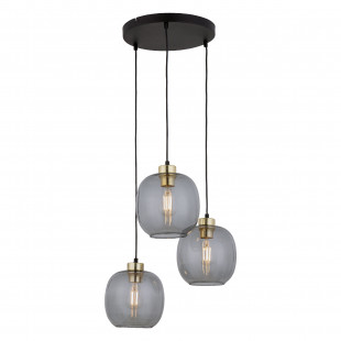 Lampa wisząca szklana potrójna Omega 52cm grafitowa TK Lighting
