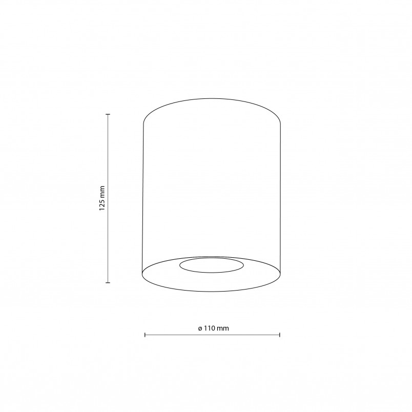 Lampa punktowa spot tuba Orion 11cm H12,5cm złota TK Lighting
