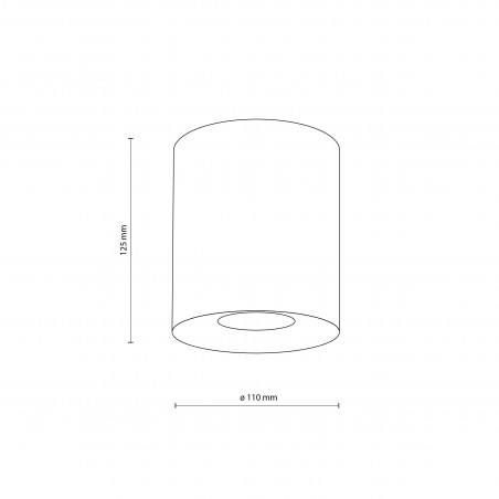 Lampa punktowa spot tuba Orion 11cm H12,5cm złota TK Lighting