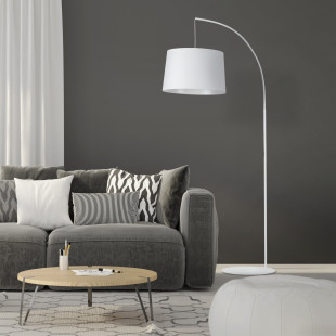 Lampa podłogowa z wiszącym abażurem Orta 200cm biała TK Lighting