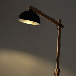 Lampa podłogowa loft Oslo 180cm czarny / sosna TK Lighting