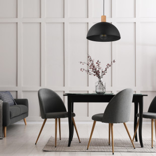 Lampa wisząca loft Oslo 33,5cm czarny / sosna TK Lighting