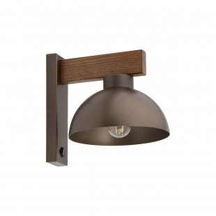Kinkiet z włącznikiem loft Oslo brąz / orzech TK Lighting