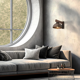 Kinkiet z włącznikiem loft Oslo brąz / orzech TK Lighting