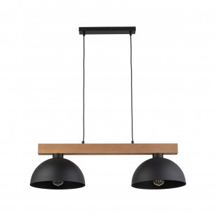 Lampa wisząca loft 2 punktowa Oslo 83cm czarny / sosna TK Lighting