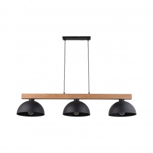 Lampa wisząca loft 3 punktowa Oslo 118cm czarny / sosna TK Lighting