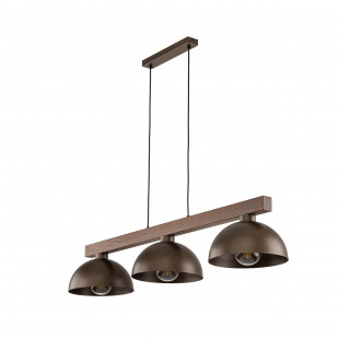 Lampa wisząca loft 3 punktowa Oslo 118cm brąz / orzech TK Lighting
