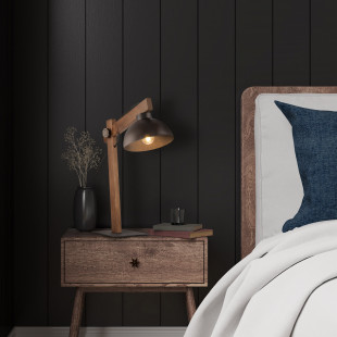 Lampa biurkowa loft Oslo brąz / orzech TK Lighting