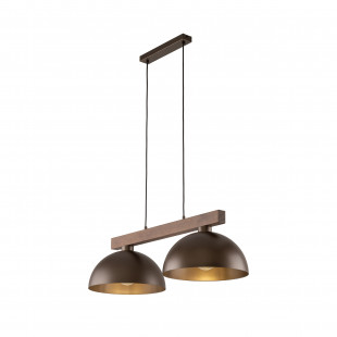 Lampa wisząca loft 2 punktowa Oslo 83cm brąz / orzech TK Lighting