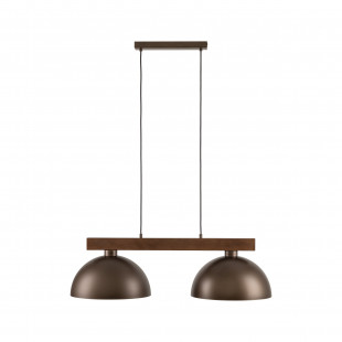 Lampa wisząca loft 2 punktowa Oslo 83cm brąz / orzech TK Lighting