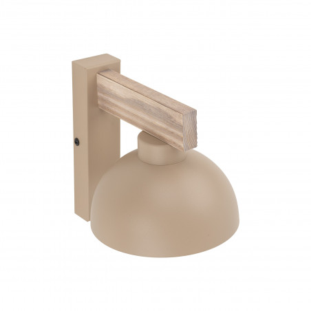 Kinkiet z włącznikiem Oslo Sabia beżowy / drewno TK Lighting