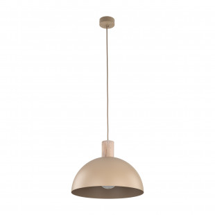 Lampa wisząca skandynawska Oslo Sabia 33,5cm beżowy / drewno TK Lighting