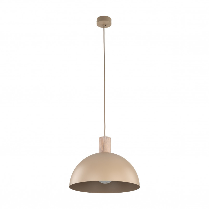 Lampa wisząca skandynawska Oslo Sabia 33,5cm beżowy / drewno TK Lighting