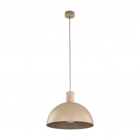 Lampa wisząca skandynawska Oslo Sabia 33,5cm beżowy / drewno TK Lighting