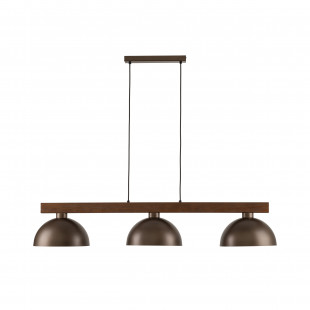Lampa wisząca loft 3 punktowa Oslo 118cm brąz / orzech TK Lighting