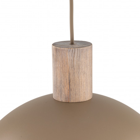 Lampa wisząca skandynawska Oslo Sabia 33,5cm beżowy / drewno TK Lighting