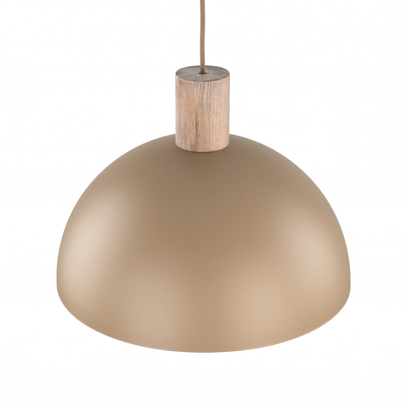 Lampa wisząca skandynawska Oslo Sabia 33,5cm beżowy / drewno TK Lighting