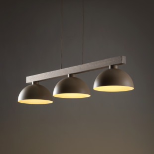 Lampa wisząca skandynawska 3 punktowa Oslo Sabia 118cm beżowy / drewno TK Lighting