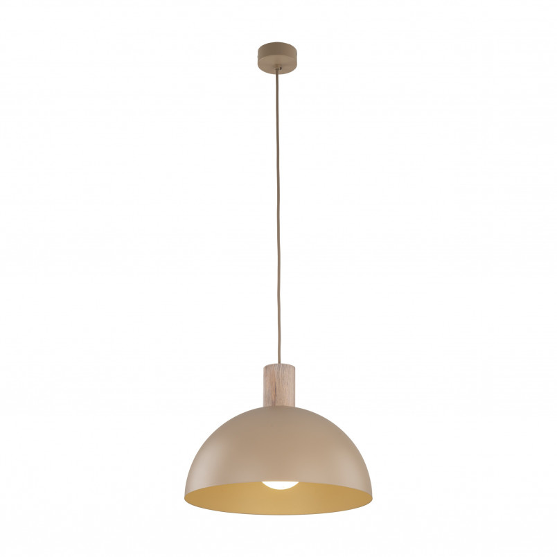 Lampa wisząca skandynawska Oslo Sabia 33,5cm beżowy / drewno TK Lighting